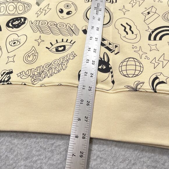 Vidcon Hoodie Mens Large Ivory Convention Fleece Sweatshirt All Over Print AOP - Picture 5 of 11